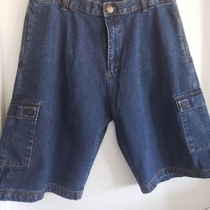 Cargo Dark Blue Jeans Shorts
